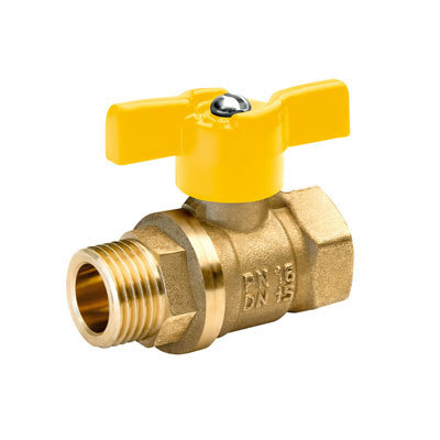Кран газ шаровой 3/4'' вн/нар бабочка 11Б27п БАЗ СТАНДАРТ PN40