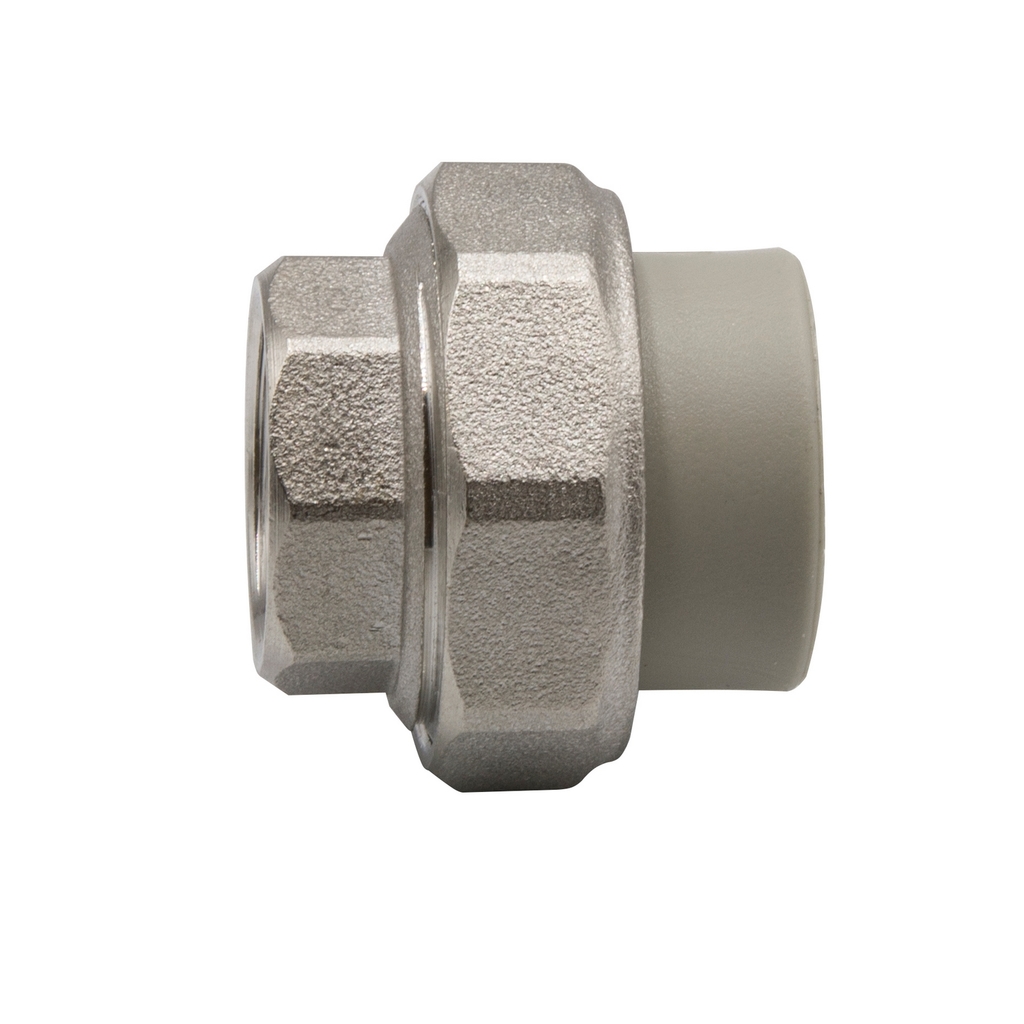 Муфта комб. разъемная, вн 20х1/2" EVER® СЕРЫЙ (Россия)