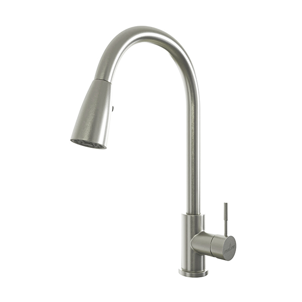 Смеситель для кухни 35k MIXLINE МЛНС-0323 (MLSS-0323) выдвиж. лейка (длина шланга 1,6м)п/гайку САТИН