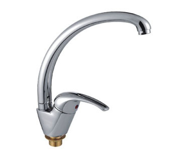 Смеситель для кухни 40к F4129-2 FRAP (выс.пов. излив, п/гайку, без подводки, хром, силумин)