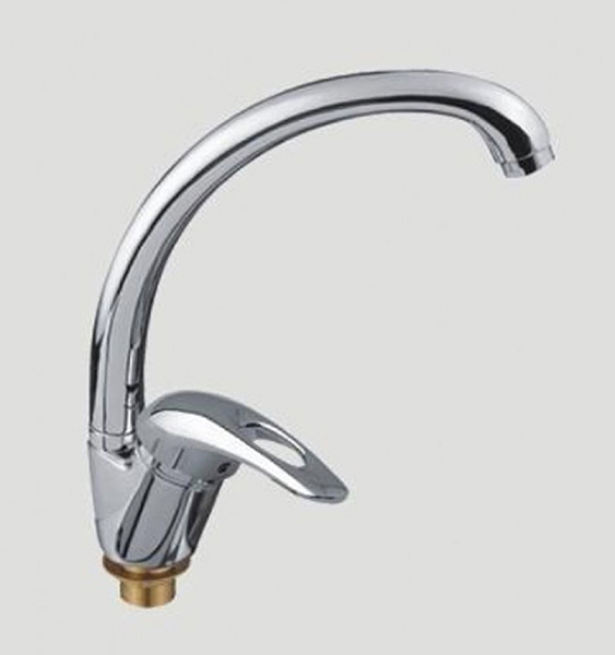 Смеситель для кухни 40к F4102-2 FRAP (выс.пов.излив, п/гайку, без подводки, хром, силумин)
