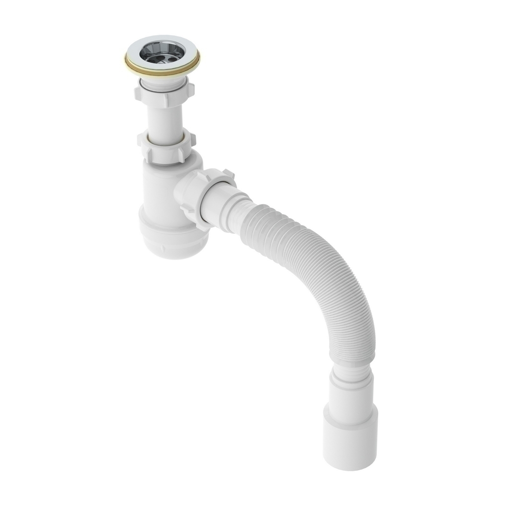 Сифон для умывальника 1 1/4"*40  с гофрой 40*40/50 S1015-АК САНДЕСАНТ