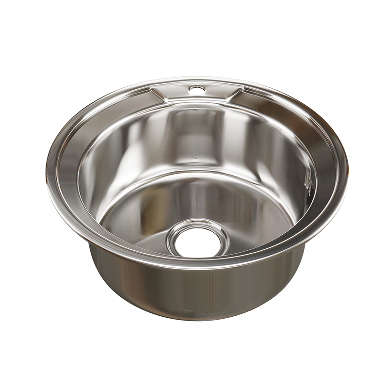 Мойка круг d 51 (0,6) вып 3 1/2 MIXLINE (глуб чаши 17см) с сифоном