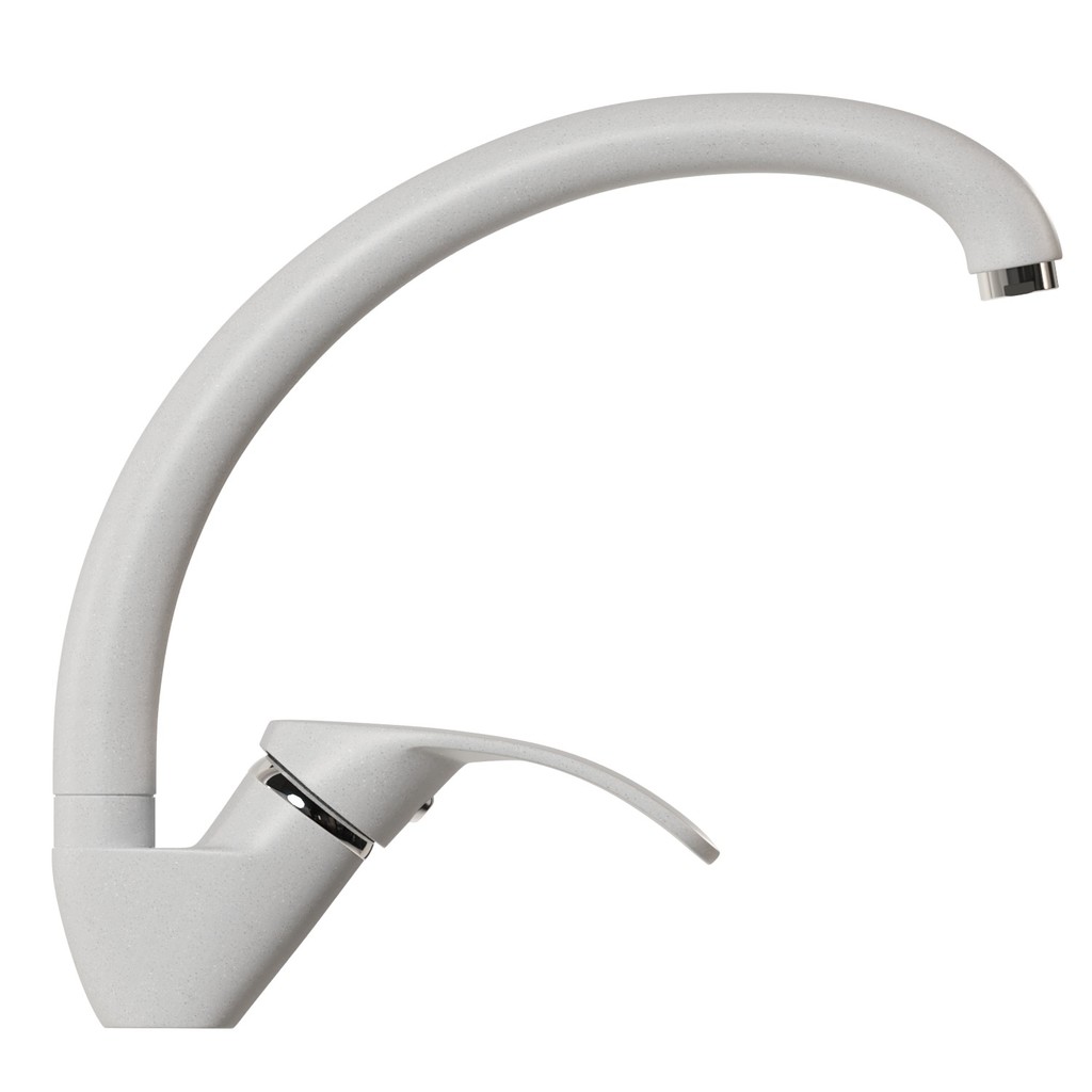 Смеситель для кухни 35к MIXLINE  МЛ-ГС02 (ML-GS02) (341) ультра белый высок. излив