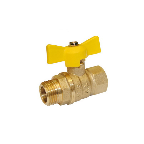 Кран газ шаровой 1/2'' вн/нар бабочка 11б27п Стандарт 231 ГАЛЛОП/ PN40