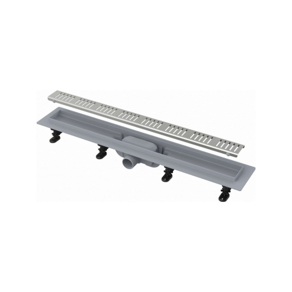 Трап линейный комбинированный Simple APZ10-550M/AG100401550 гор.отвод, решетка в компл., нерж. сталь