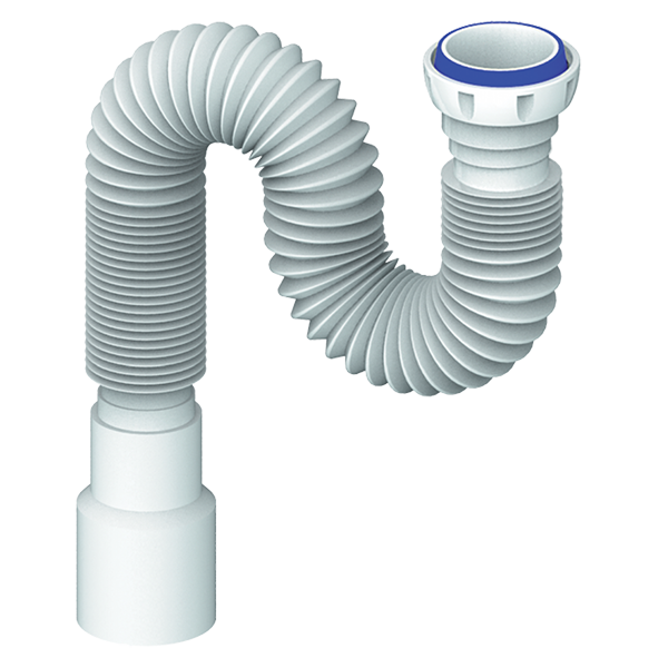 Гофра 1 1/2"*40/50 D85 (800 мм) с гайкой, плоская прокладка UNICORN