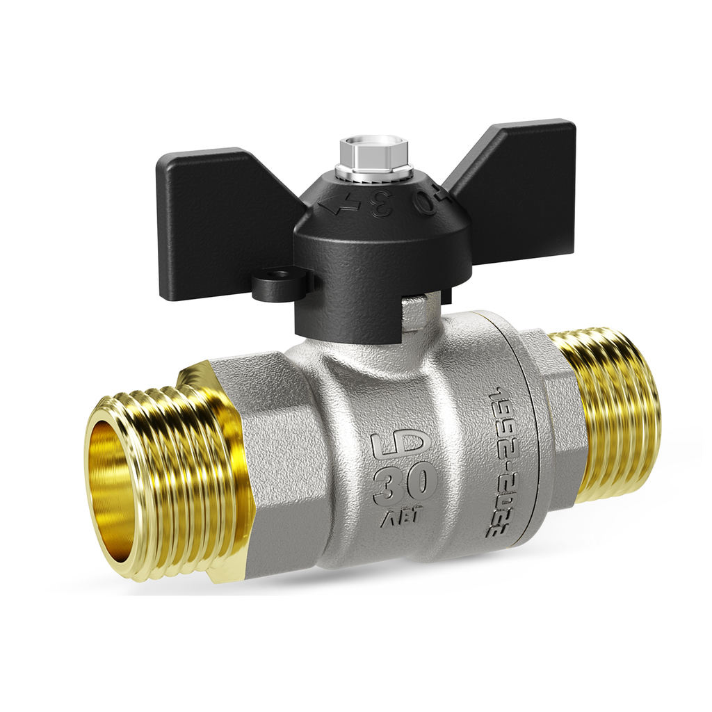 Кран шаровой 1/2'' нар/нар бабочка LD PRIDE