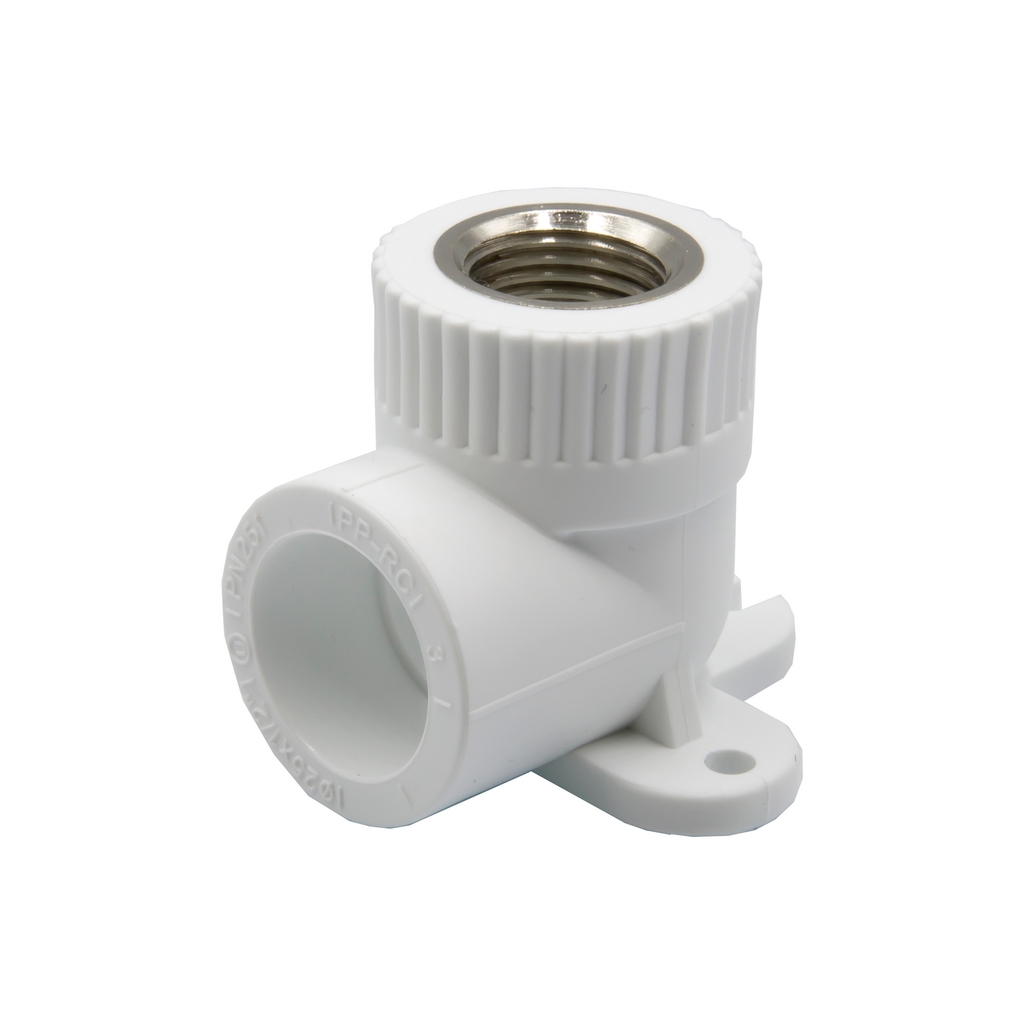 Уголок комб. вн 25х1/2'' с креплением EVER® БЕЛЫЙ (Россия)