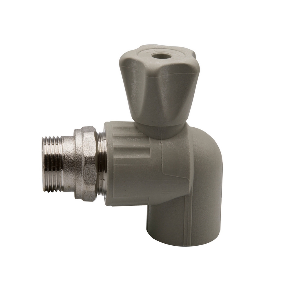 Кран американка шар 25-3/4'' угловой EVER®  СЕРЫЙ (Россия)