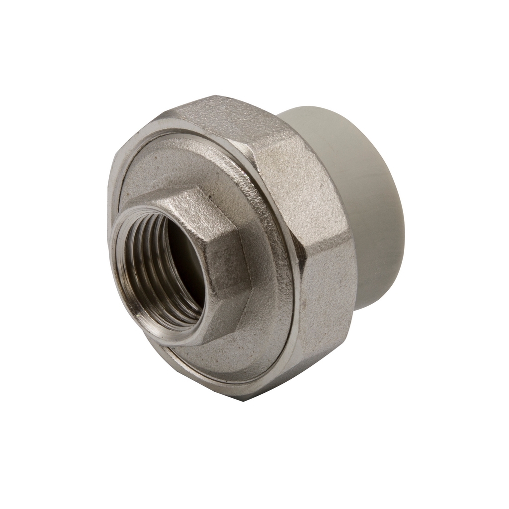 Муфта комб. разъемная, вн 25х1/2" EVER® СЕРЫЙ (Россия)