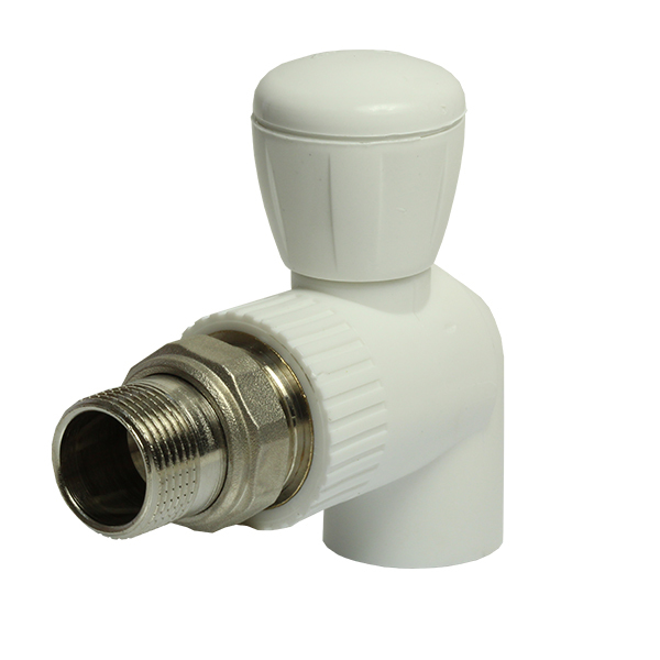 Кран американка шар 20-1/2'' угловой EVER® БЕЛЫЙ (Россия)