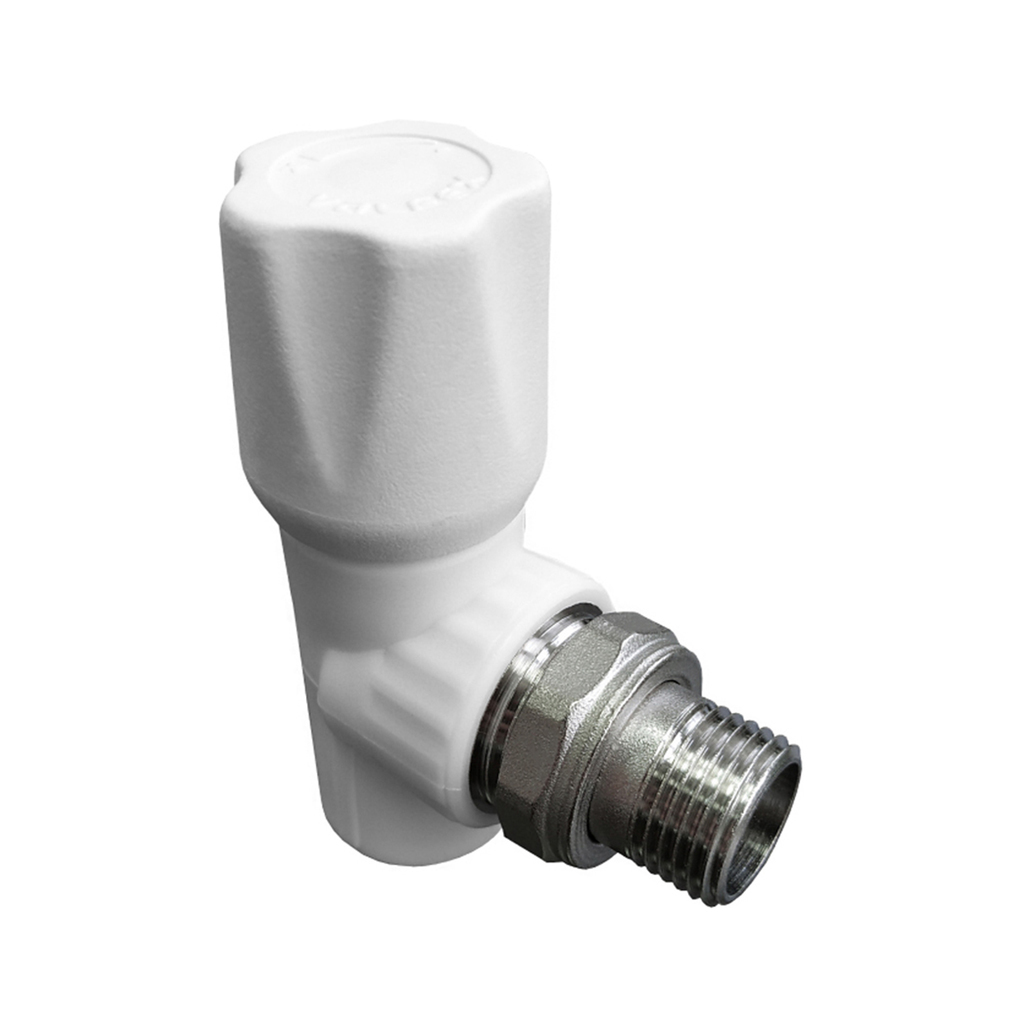 Кран американка шар 20-1/2'' угловой EVER® БЕЛЫЙ (Россия)