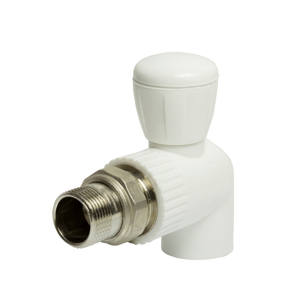 Кран американка шар 25-3/4'' угловой EVER® БЕЛЫЙ (Россия)