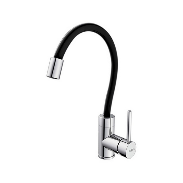 Смеситель для кухни 35к IDDIS K36SBJBi05 Китчен 360 (Kitchen 360) гибкий излив ЧЕРНЫЙ-ХРОМ