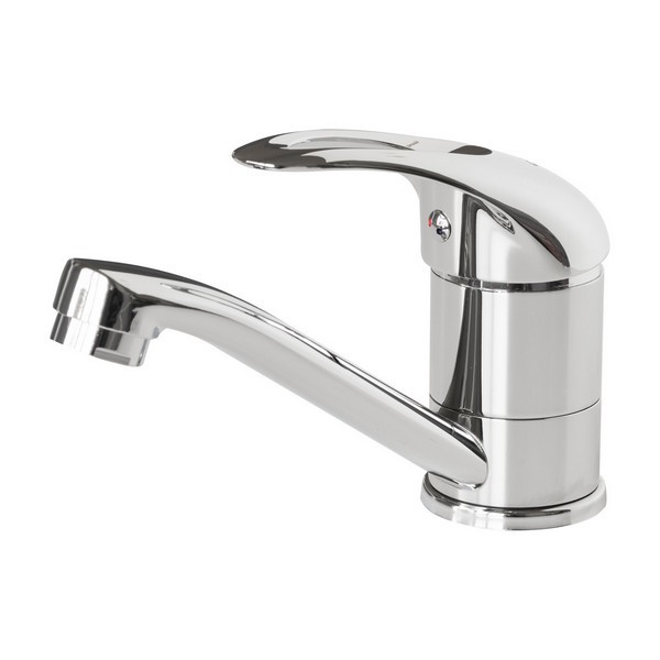 Смеситель для кухни 40к F4502-2-B FRAP (плоский пов.излив, п/гайку, без подводки, хром, силумин)