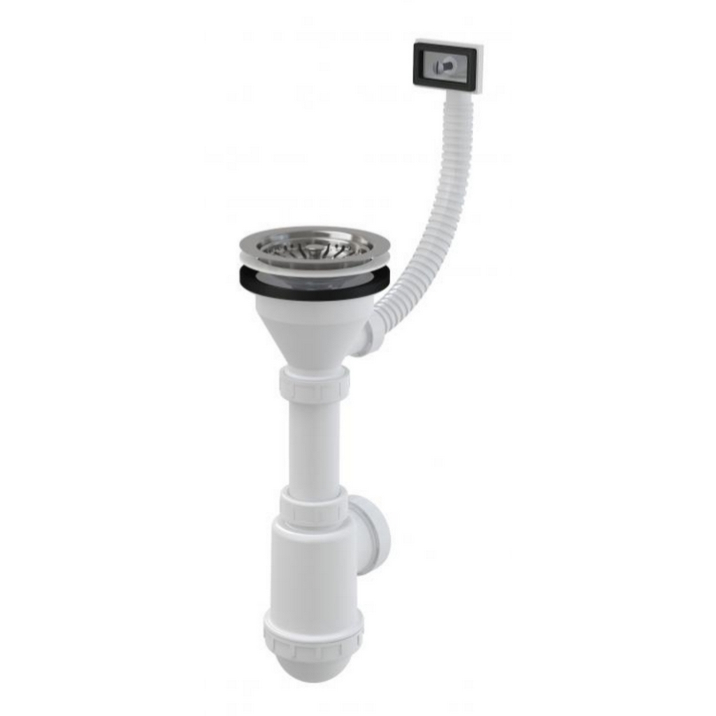 Сифон для мойки 3 1/2*40 A447-DN50/40 с прямоуг переливом ALCADRAIN