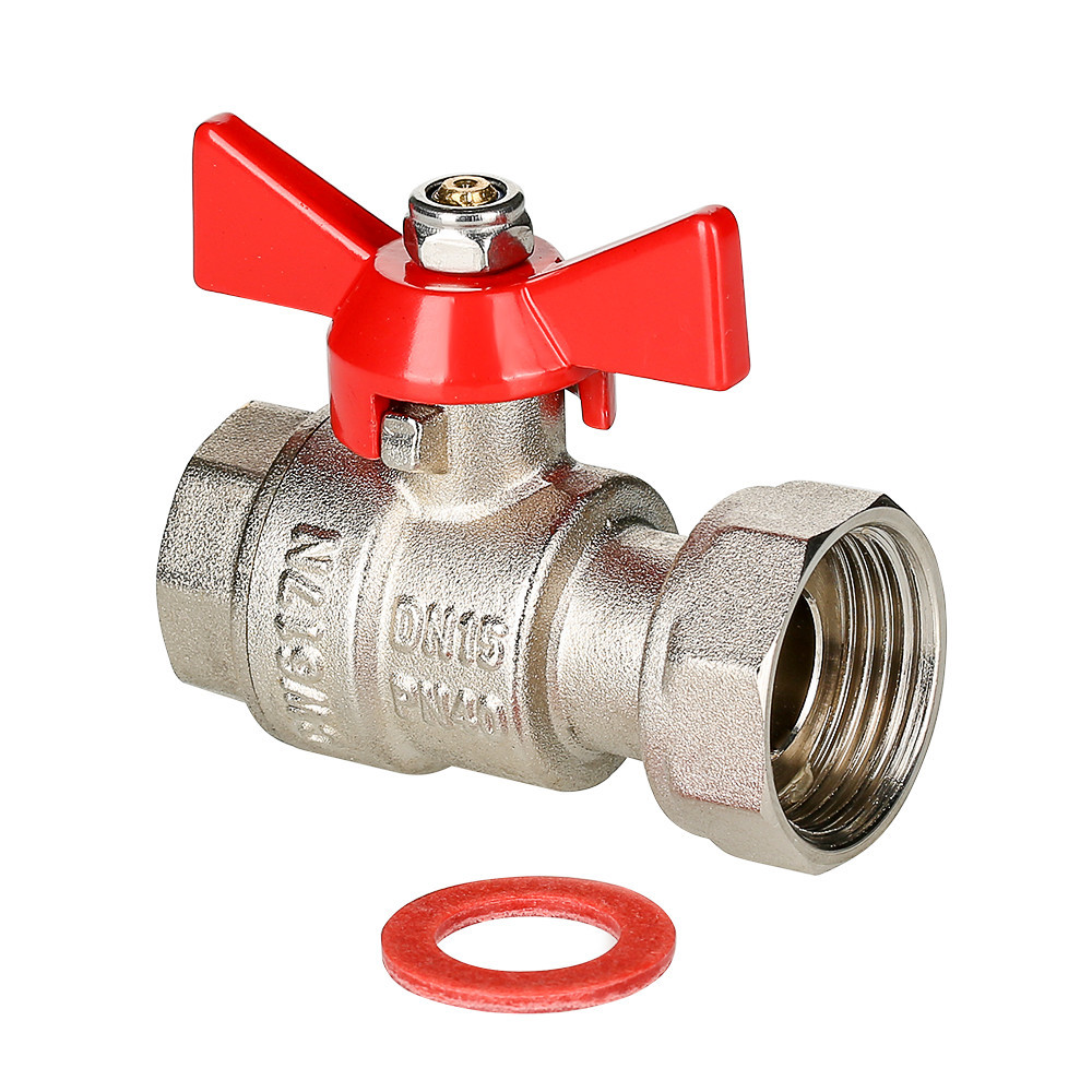 Кран шаровой с накидной гайкой 3/4"x1/2" вн.-вн.бабочка  VALTEC VT.241