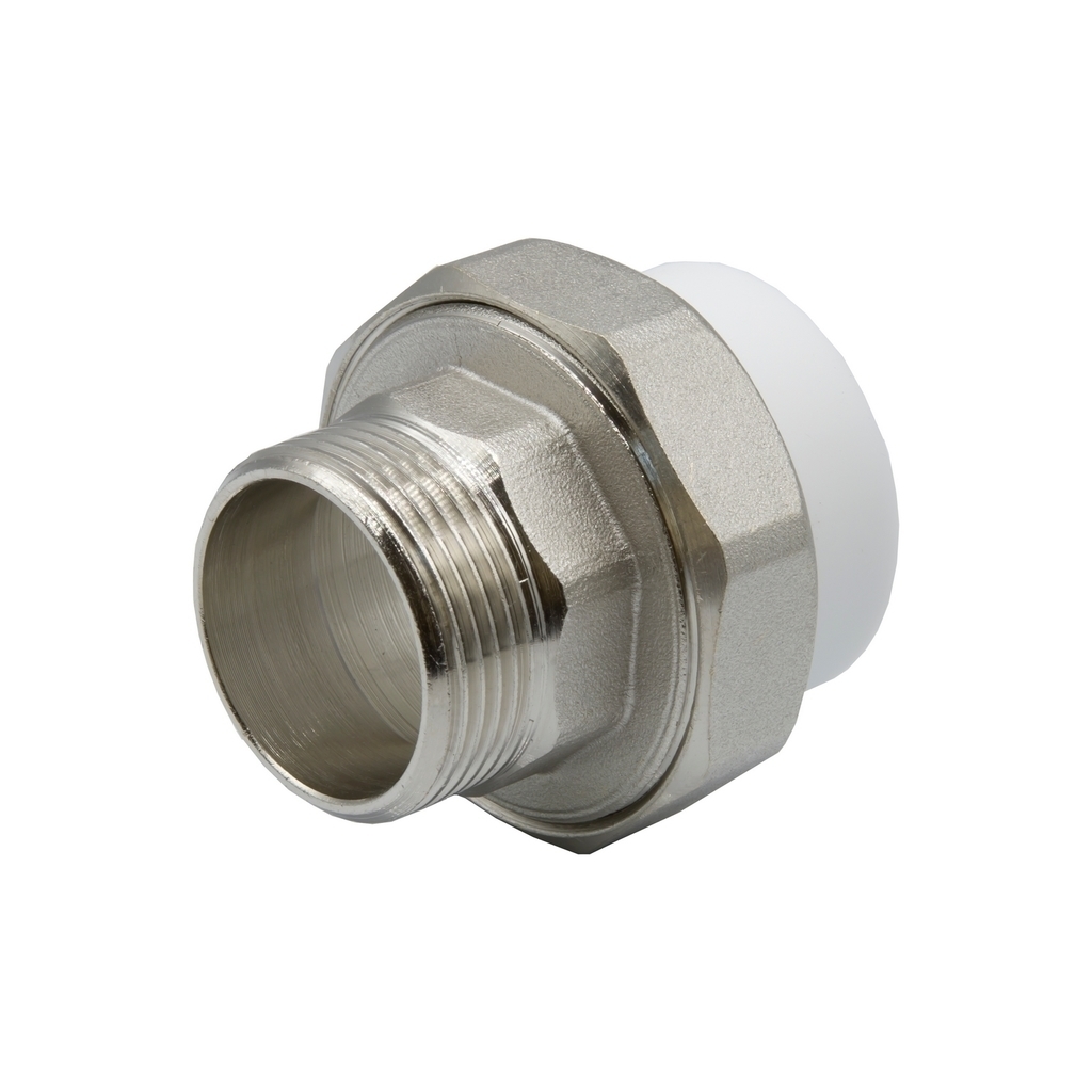 Муфта комб. разъемная, нар 40х1 1/4" EVER® БЕЛЫЙ штрихкод (Россия)