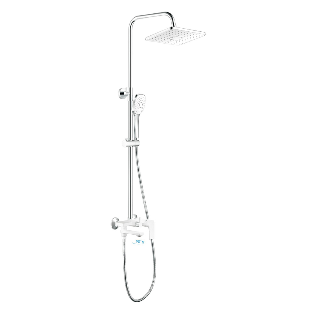 Душевая система 35к HB24505-8 HAIBA лейка "Тропический душ" БЕЛЫЙ/ХРОМ