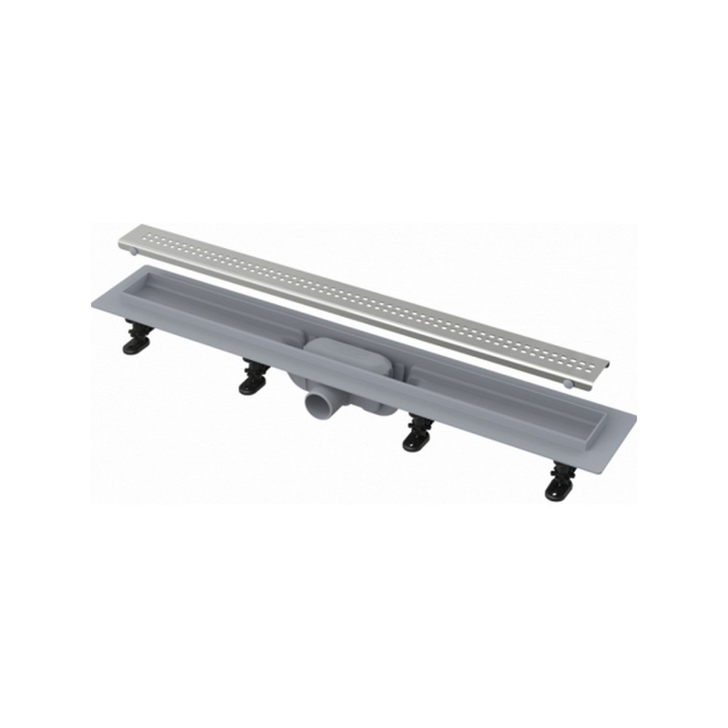 Трап линейный комбинированный Simple APZ9-650M/AG100201650 гор.отвод, решетка в компл., нерж. сталь