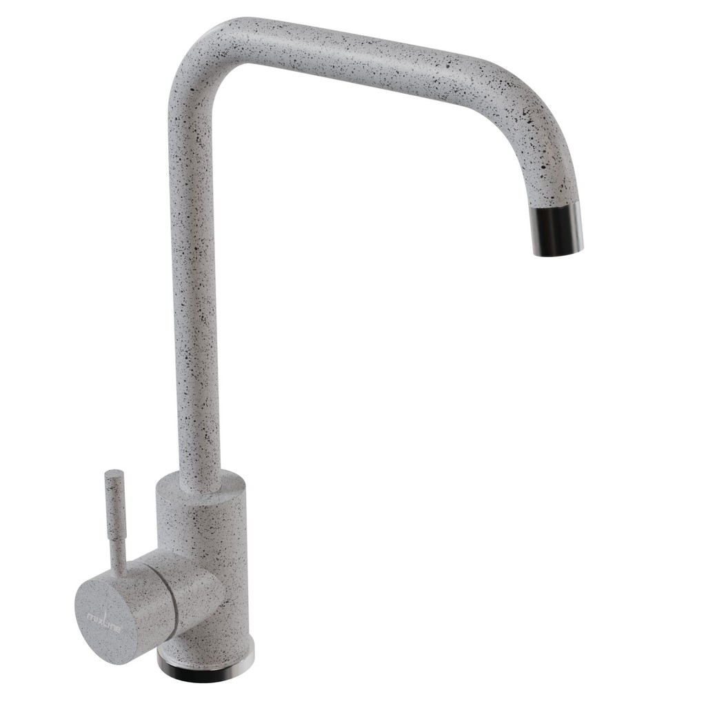Смеситель для кухни 35к MIXLINE МЛ-ГС12 (ML-GS12) (310) серый высок. излив