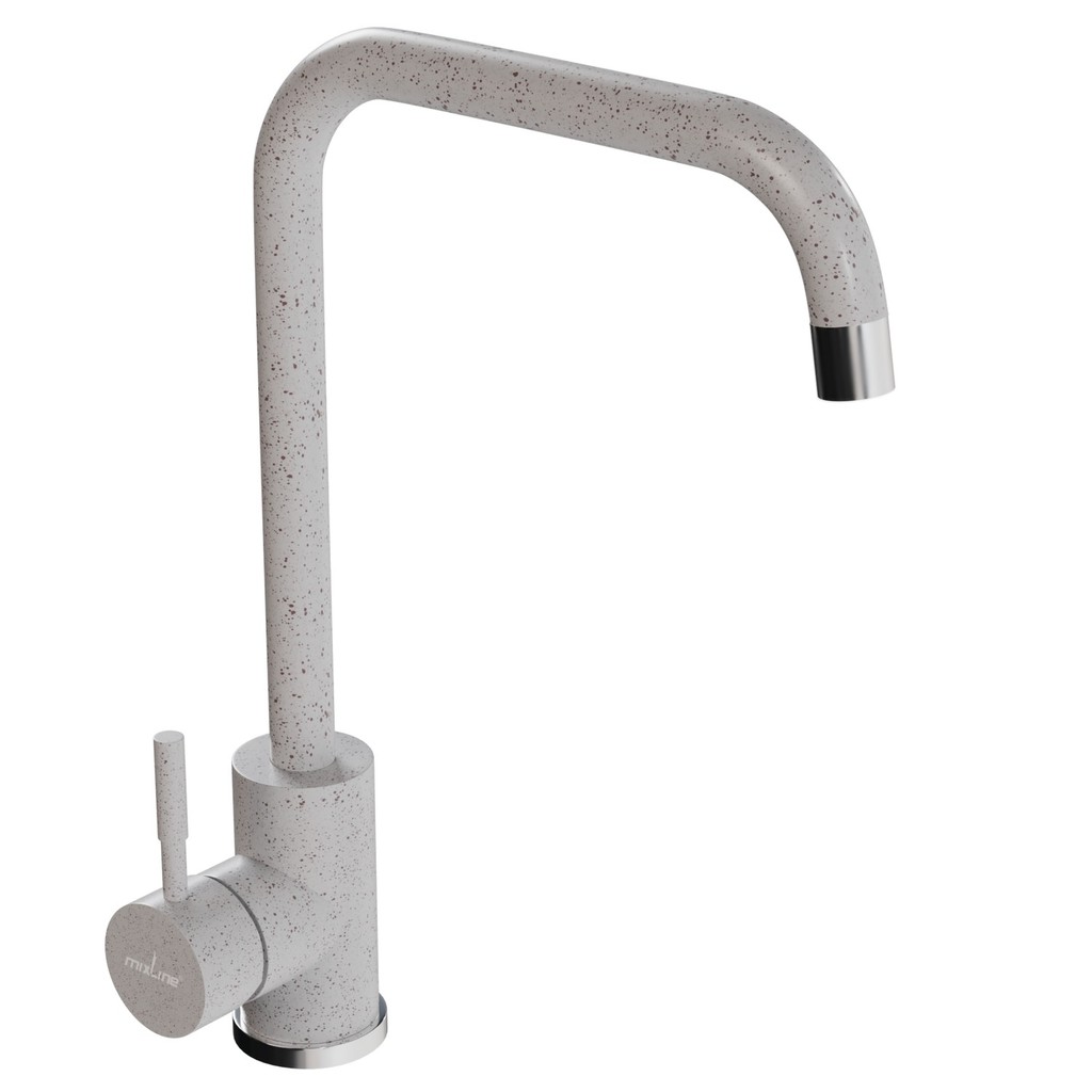 Смеситель для кухни 35к MIXLINE МЛ-ГС12 (ML-GS12) (328) бежевый высок. излив