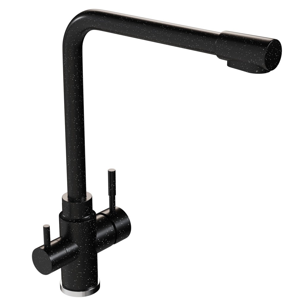 Смеситель для кухни 35к MIXLINE МЛ-ГС13 (ML-GS13) (308) черный с вых. для питьевого фильтра