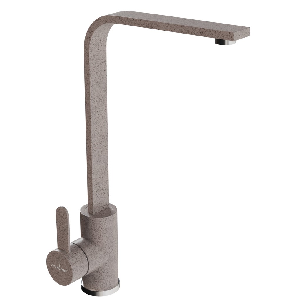 Смеситель для кухни 35к MIXLINE МЛ-ГС14 (ML-GS14) (302) песочный высок. излив