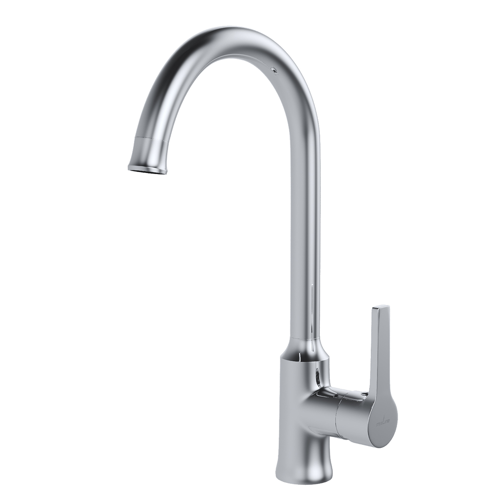 Смеситель для кухни 35k MIXLINE МЛ22-032(ML22-032) "Раунд" высокий излив боковая ручка
