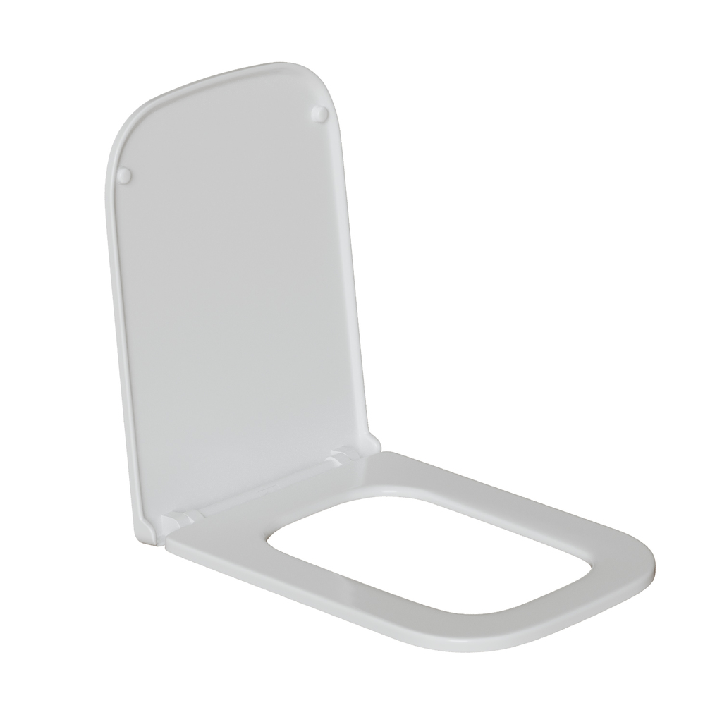 Сиденье для унитаза  WAVE СКВЕР/SQUARE дюропласт, микролифт БЕЛЫЙ