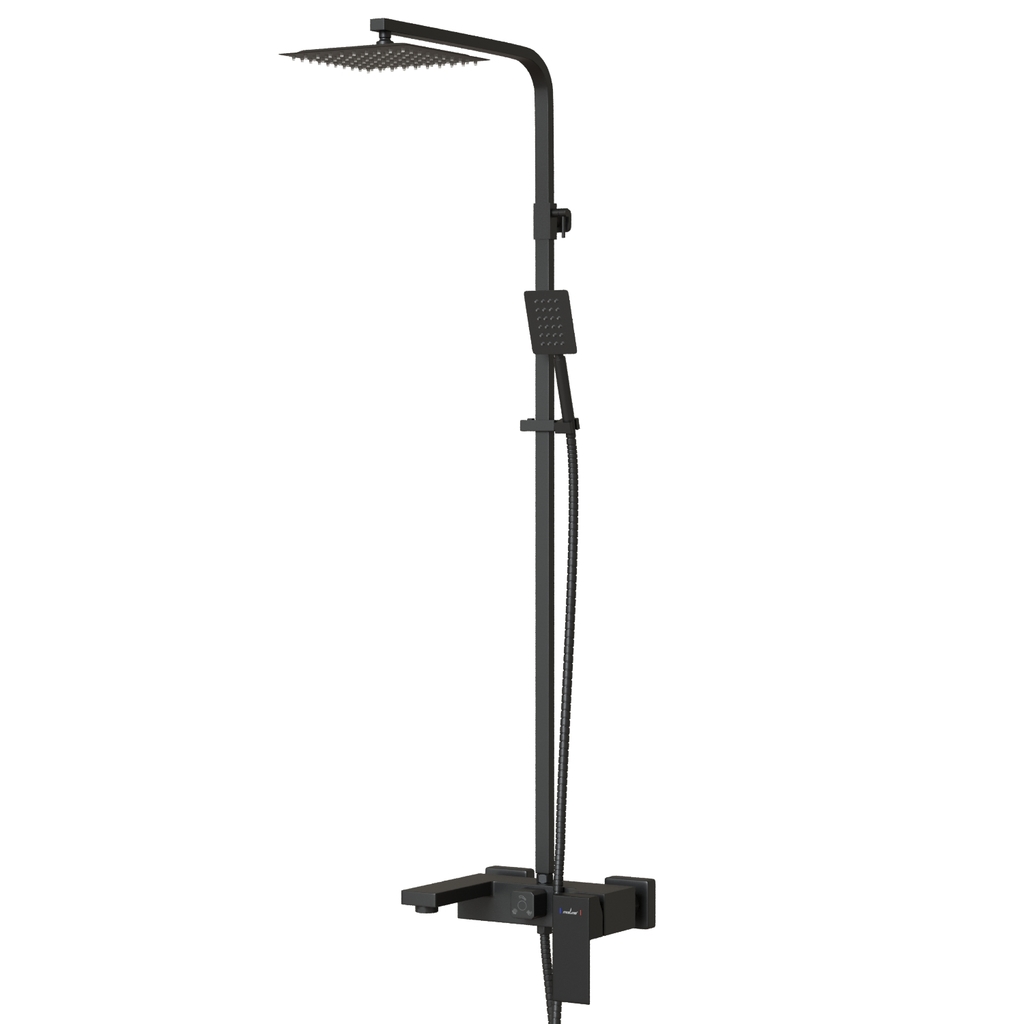 Душевая система 35к MIXLINE МЛ2417(ML2417) излив лейка 3 позиции +лейка "Тропический душ" ЧЕРНЫЙ