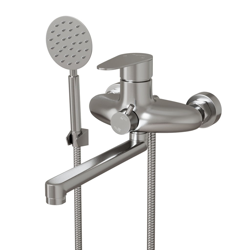 Смеситель для ванны и раковины 35k MIXLINE МЛНС36-021(MLSS36-021)  "Стиль" НЕРЖ