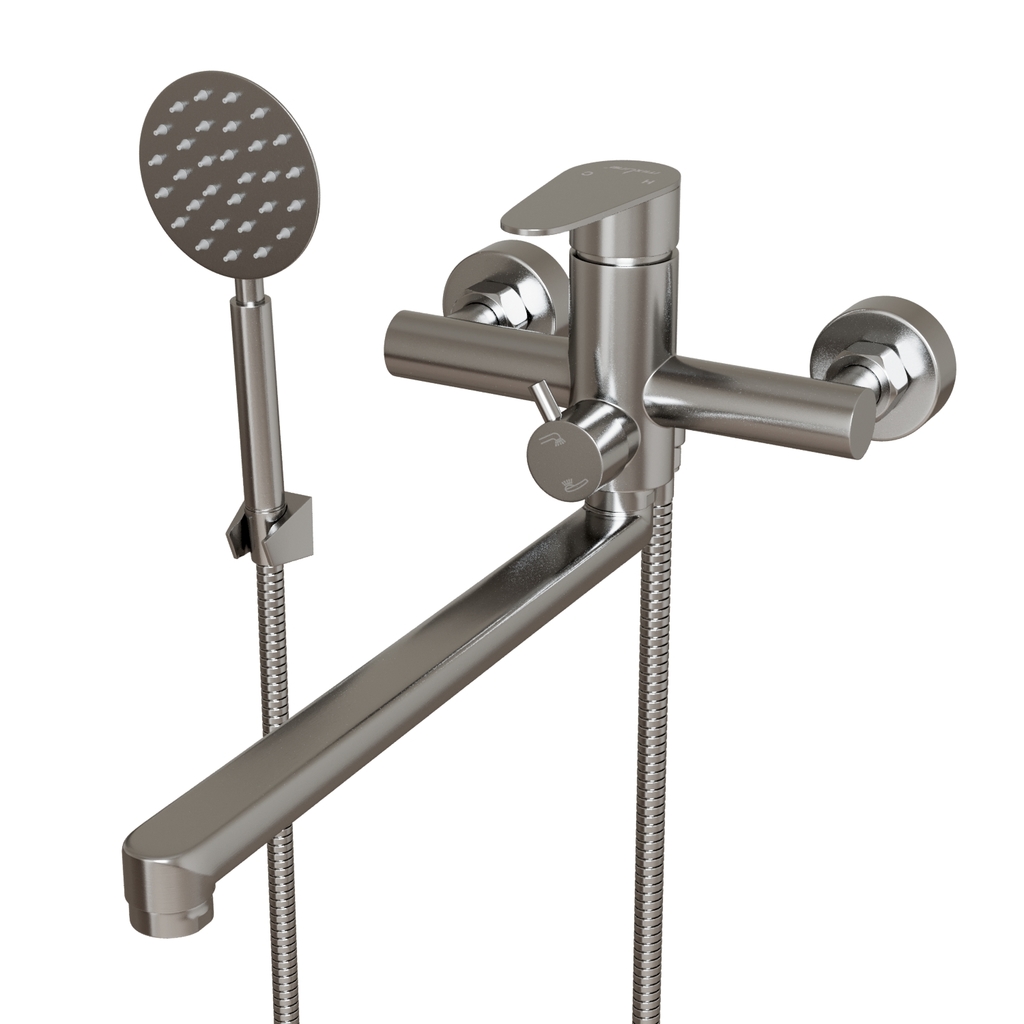 Смеситель для ванны и раковины 35k MIXLINE МЛНС-02(MLSS-02) НЕРЖ
