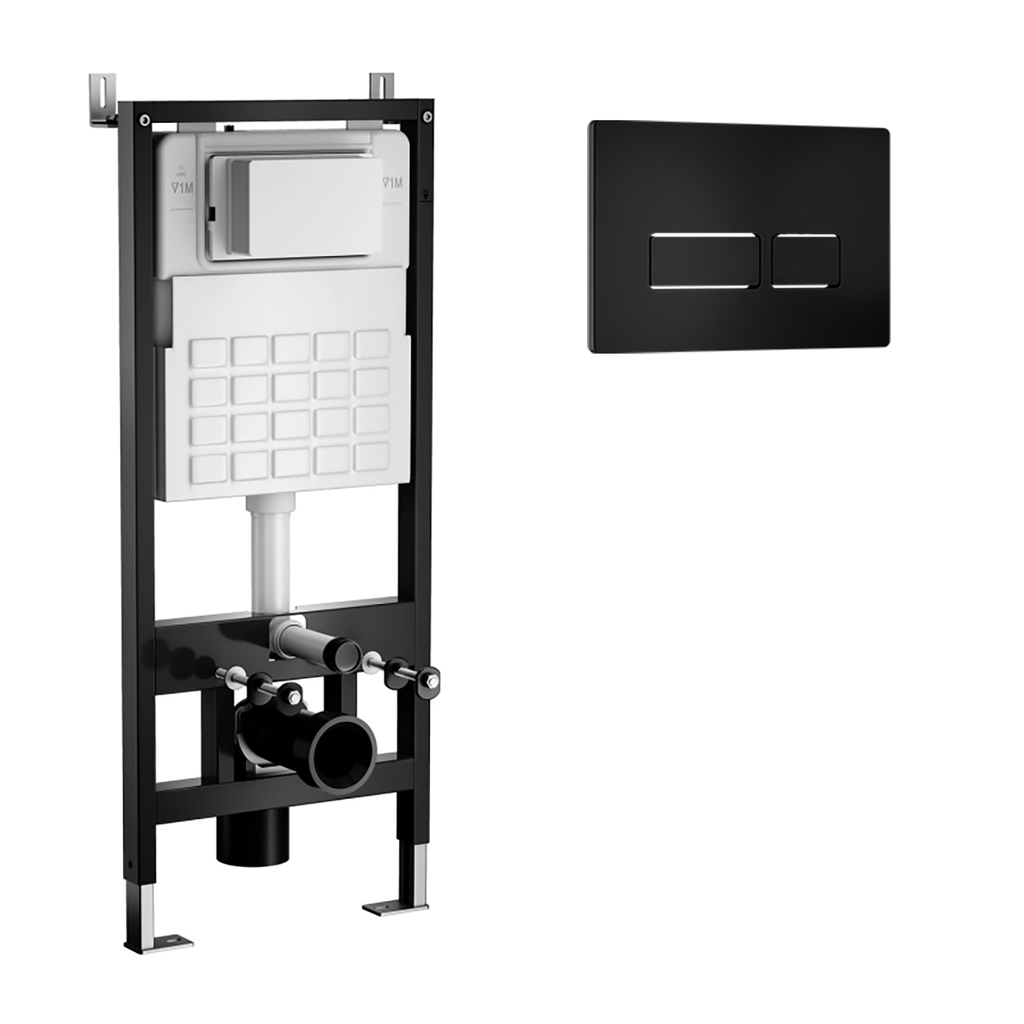 Система инсталляции WAVE В-500/001М+В2/W-500/001М+V2, прямоуг кнопка В2/V2 черная,МЕХАНИКА,500 мм