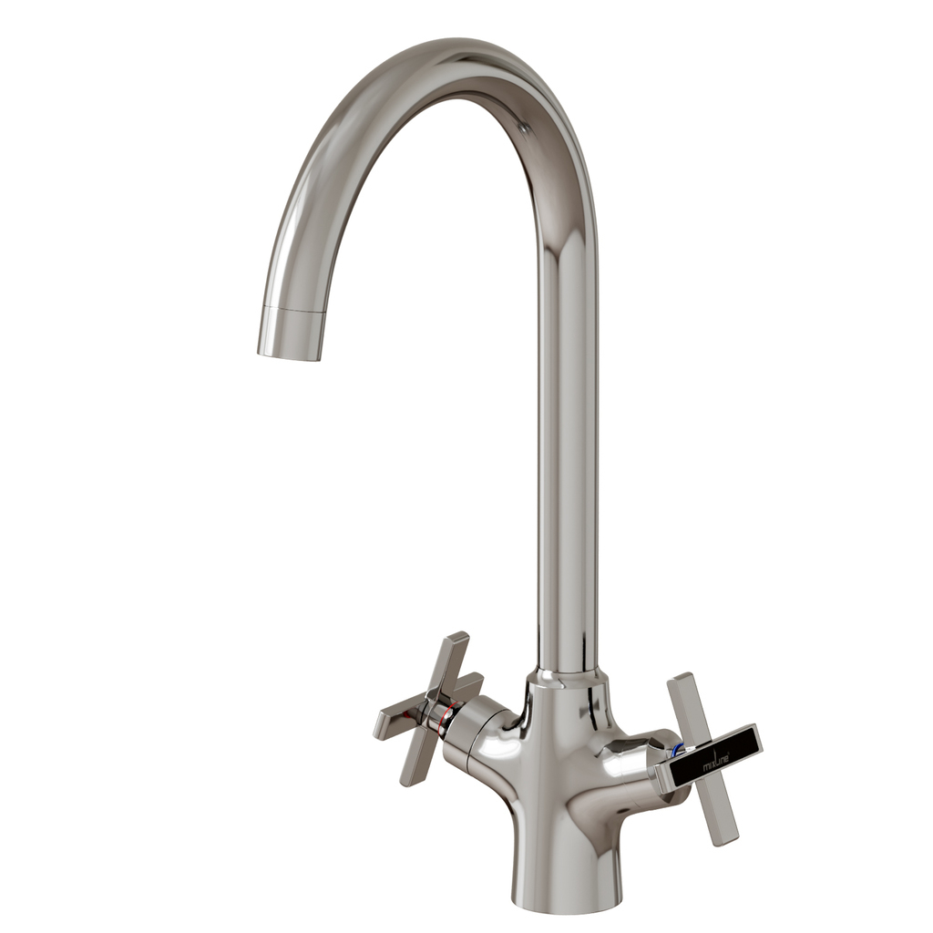 Смеситель для кухни 1/2 кер. MIXLINE МЛ37-032(ML37-032) "Кросс" высокий излив