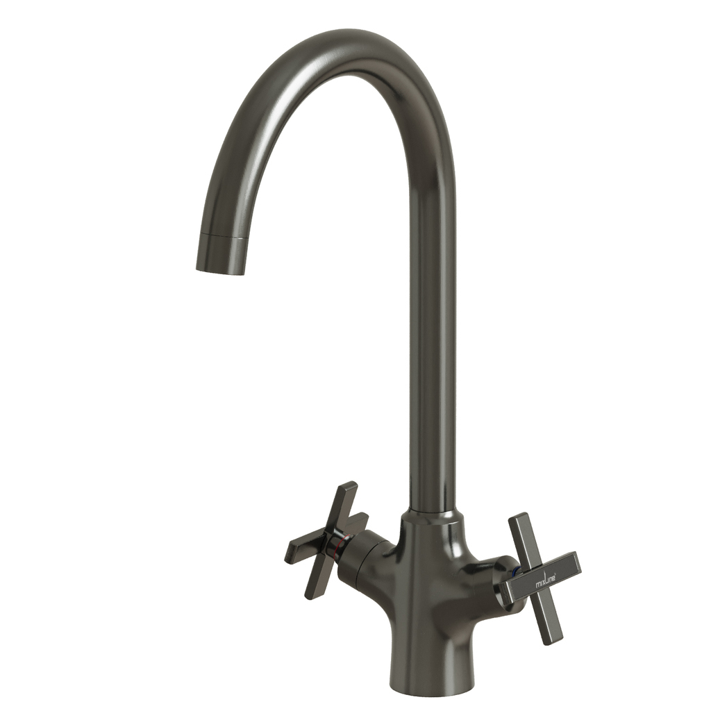 Смеситель для кухни 1/2 кер. MIXLINE МЛ38-032(ML38-032) "Графит" высокий излив ГРАФИТ