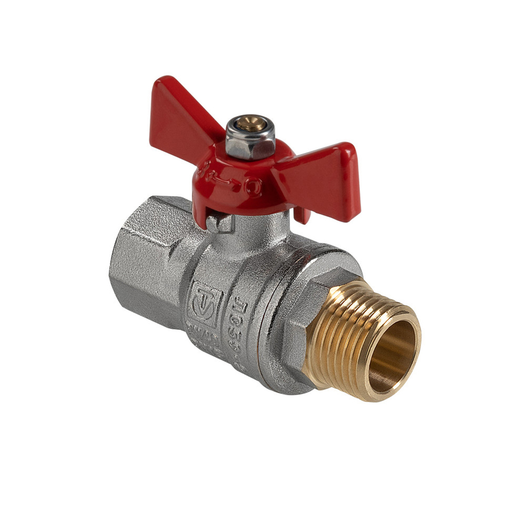 Кран шаровой 1/2'' вн/нар бабочка VALTEC VT.418  PERFECT-ГОСТ
