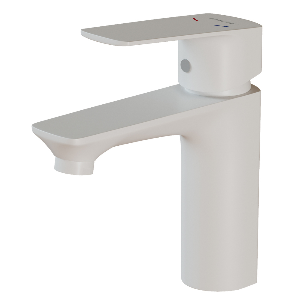 Смеситель для раковины 40k MIXLINE МЛ15-04 (ML15-04W) б/отв п/гайку (без подводки) БЕЛЫЙ