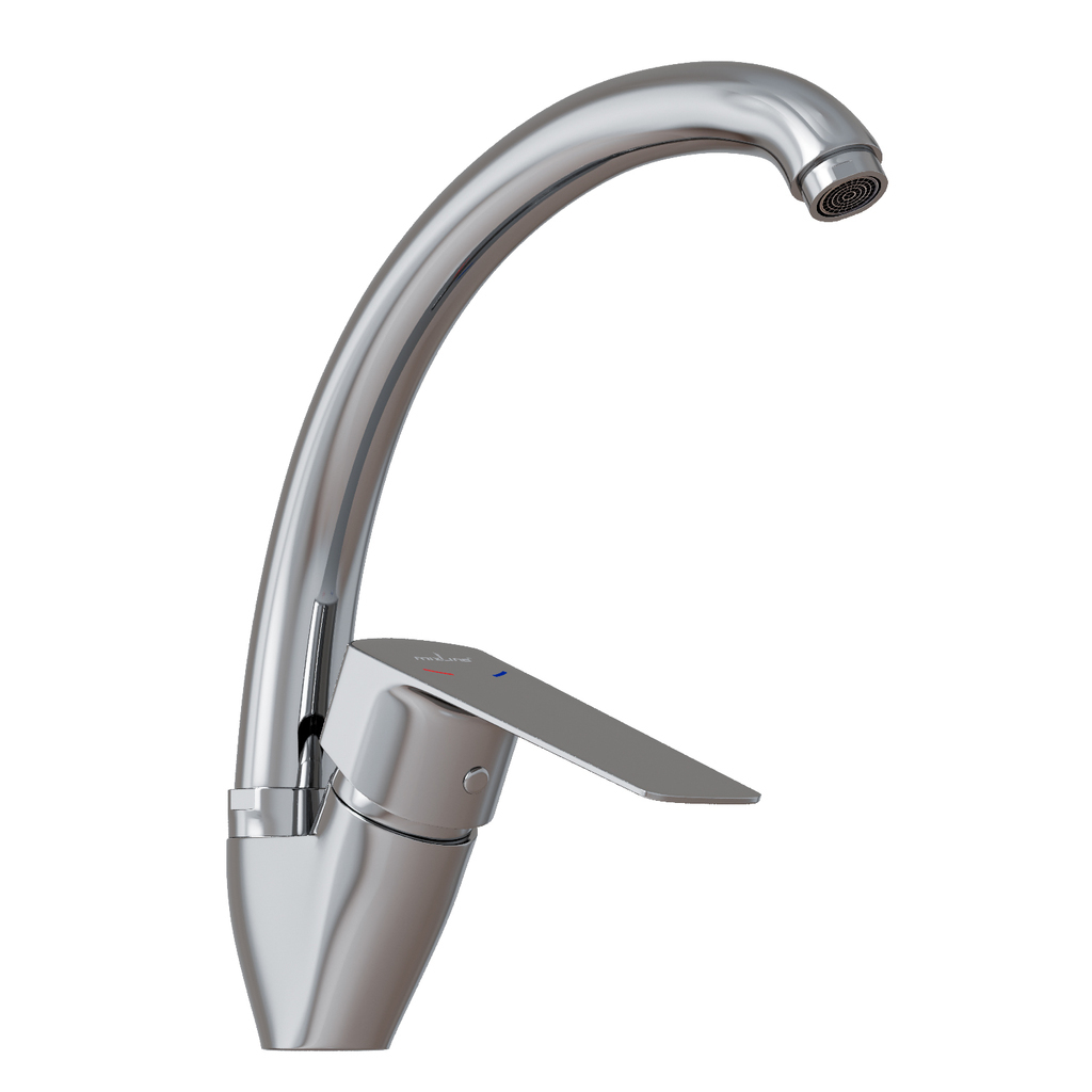 Смеситель для кухни 35k MIXLINE МЛ15-032(ML15-032)высокий излив б/отв боковая п/гайку (без подводки)