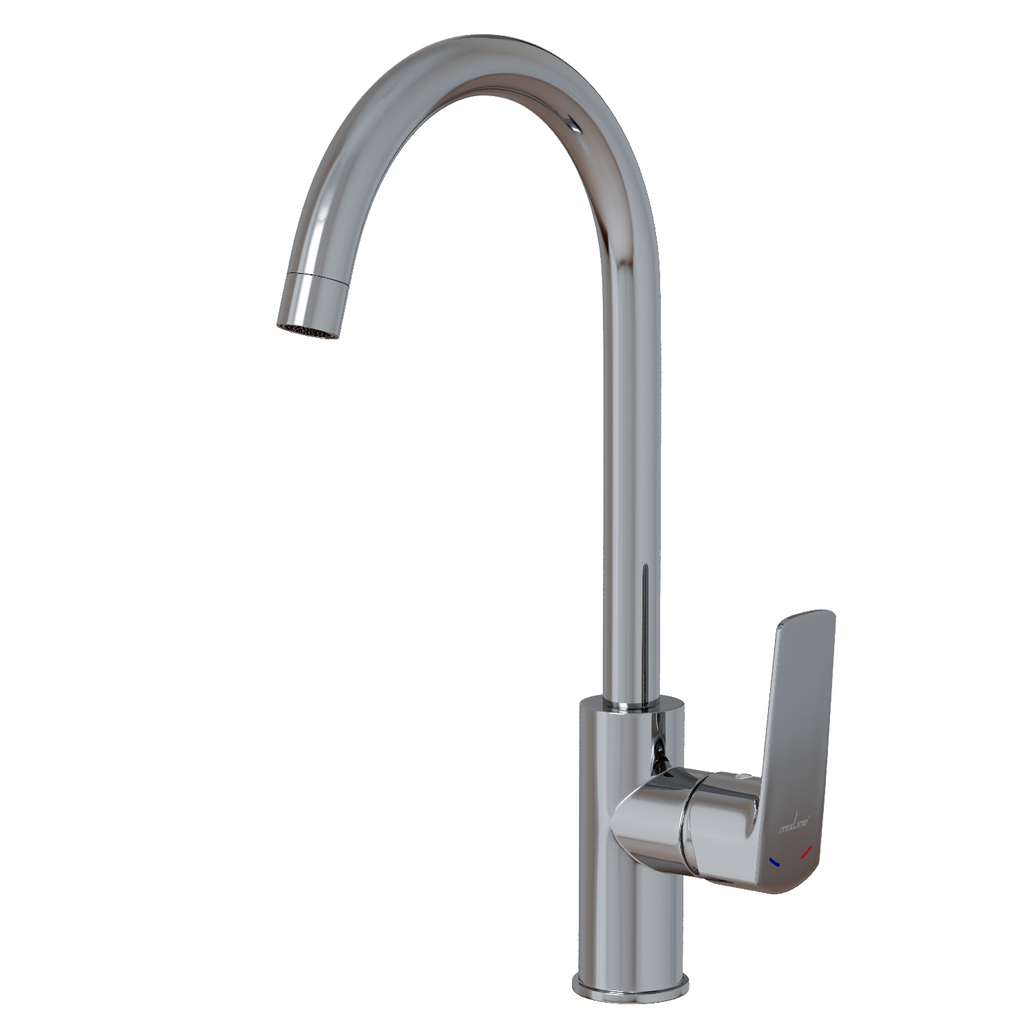 Смеситель для кухни 35k MIXLINE МЛ15-031(ML15-031) выс.излив б/отв бок п/гайку (без подводки)