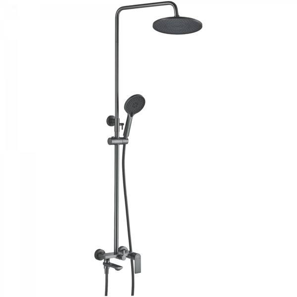 Душевая система 35к HB24505-3 HAIBA лейка "Тропический душ" оружейная сталь