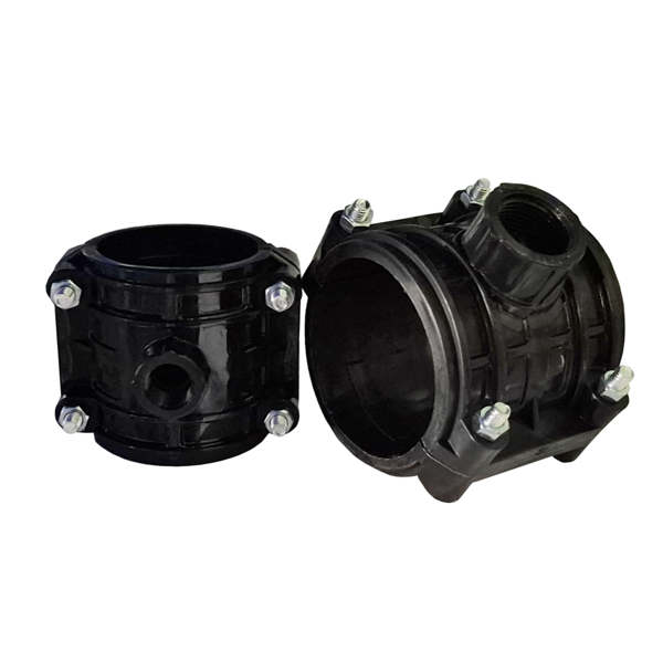Седелка ПЭ с внут. труб. резьбой 90 - 1 1/2" 2 болта (обж.) ТПК-АКВА