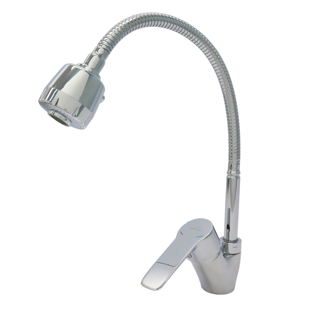 Смеситель для кухни 35k MIXLINE МЛ13-031 гибк.излив б/отв бок п/шпильку (без подводки)