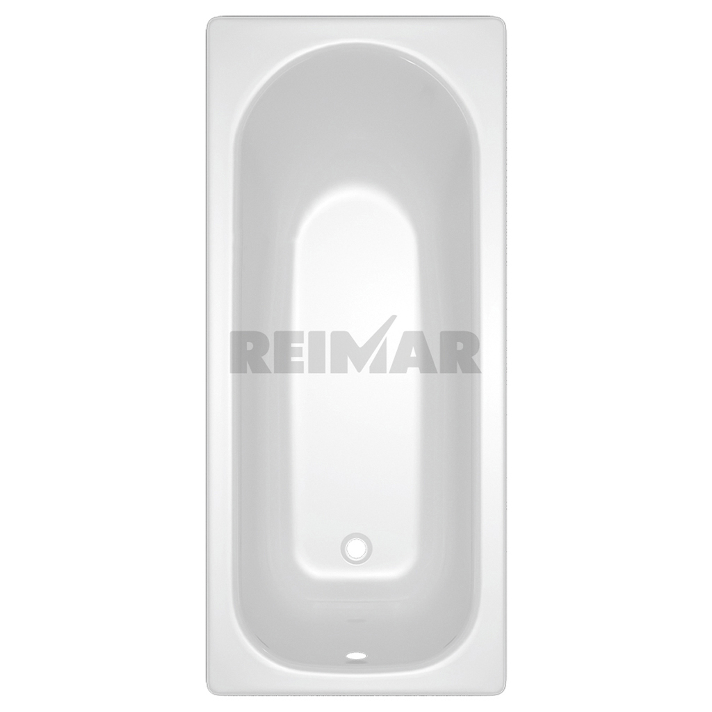 Ванна стальная 1,7*0,75*0,4 (ВИЗ) Reimar форма Аула, полимерная цв.белый (ОР-81200)