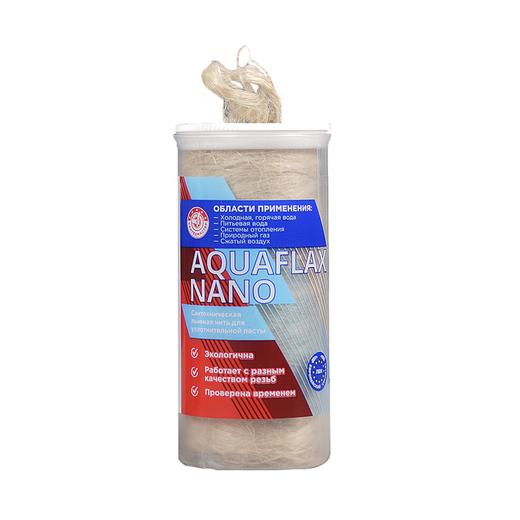 Нить сантехническая льняная 40г. в тубе ЕВРО Aquaflax nano