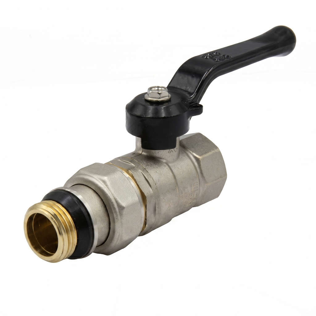 Кран шаровой со сгоном 1/2'' рукоятка с самоуплотняющимся кольцом LD PRIDE
